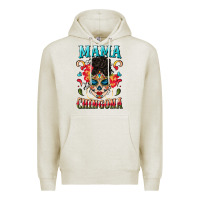 Oatmeal Heather mama chingona Premium Hoodie - BundleAndBundleShop