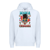 White mama chingona Premium Hoodie - BundleAndBundleShop