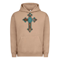 Pigment Burro turquoise cross Urban Hoodie - AdoDesignShop