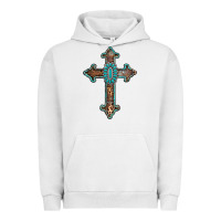 Pigment Lunar Rock turquoise cross Urban Hoodie - AdoDesignShop