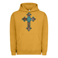 Pigment Peanut Butter turquoise cross Urban Hoodie - AdoDesignShop