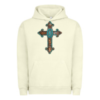 Pigment Pistachio turquoise cross Urban Hoodie - AdoDesignShop