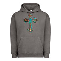 Pigment Tornado turquoise cross Urban Hoodie - AdoDesignShop