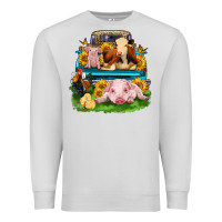 Dove Grey farm truck animals Premium Sweatshirt - Zillion Design Studio