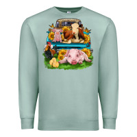 Seafoam farm truck animals Premium Sweatshirt - Zillion Design Studio