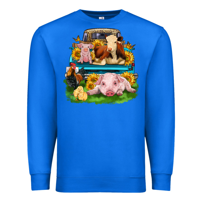 Farm Truck Animals Premium Sweatshirt by Zillion Design Studio | Teevron
