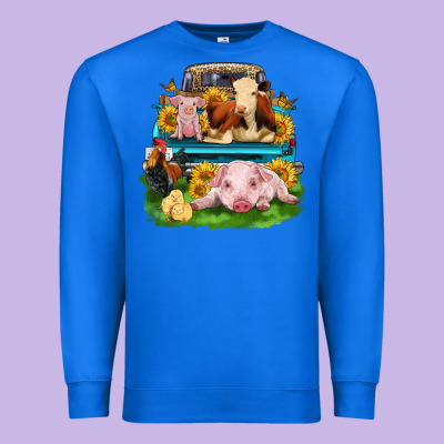 Farm Truck Animals Premium Sweatshirt Designed By Zillion Design Studio
