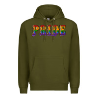 Army Green pride lgbtq glitter Premium Hoodie - Artiststas