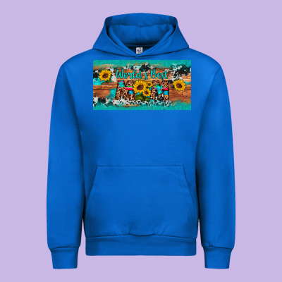 World's Best Mom Sunflower License Plate Urban Hoodie Designed By Artiststas