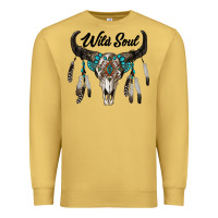Antique Gold wild soul boho skull Premium Sweatshirt - RanaPortraitStore
