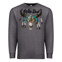Charcoal Heather wild soul boho skull Premium Sweatshirt - RanaPortraitStore