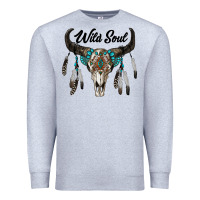 Heather Grey wild soul boho skull Premium Sweatshirt - RanaPortraitStore