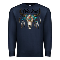 Navy wild soul boho skull Premium Sweatshirt - RanaPortraitStore