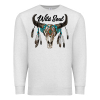 Oatmeal Heather wild soul boho skull Premium Sweatshirt - RanaPortraitStore