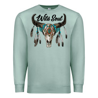 Seafoam wild soul boho skull Premium Sweatshirt - RanaPortraitStore