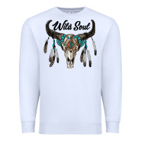 White wild soul boho skull Premium Sweatshirt - RanaPortraitStore