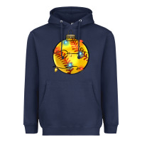 Navy christmas softball Heavyweight Hoodie - Zillion Design Studio