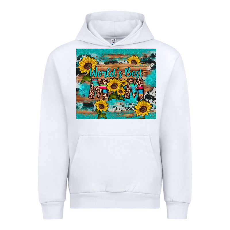 World's Best Mom Sunflower Leopard Cowhide Urban Hoodie by Artiststas | Teevron