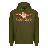 Army Green pride lgbtq Premium Hoodie - Artiststas