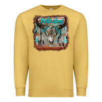 Antique Gold wild soul boho skull with background Premium Sweatshirt - RanaPortraitStore