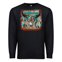 Black wild soul boho skull with background Premium Sweatshirt - RanaPortraitStore