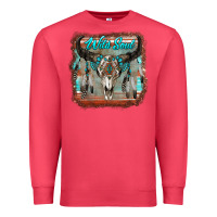 Cardinal wild soul boho skull with background Premium Sweatshirt - RanaPortraitStore