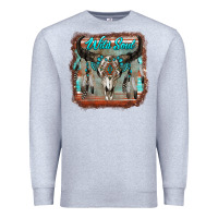 Heather Grey wild soul boho skull with background Premium Sweatshirt - RanaPortraitStore