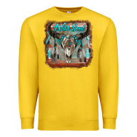 Lemon wild soul boho skull with background Premium Sweatshirt - RanaPortraitStore