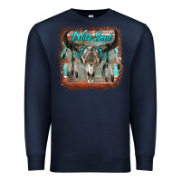 Navy wild soul boho skull with background Premium Sweatshirt - RanaPortraitStore