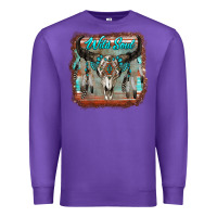 Purple wild soul boho skull with background Premium Sweatshirt - RanaPortraitStore
