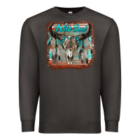 Smoke wild soul boho skull with background Premium Sweatshirt - RanaPortraitStore