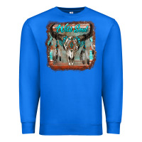 True Royal wild soul boho skull with background Premium Sweatshirt - RanaPortraitStore