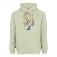 Matcha blue and orange dragon Heavyweight Hoodie - RanaPortraitStore