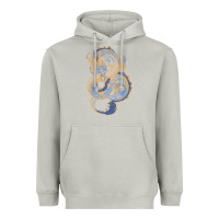 Moon Dust blue and orange dragon Heavyweight Hoodie - RanaPortraitStore