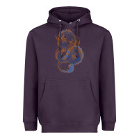 Plum blue and orange dragon Heavyweight Hoodie - RanaPortraitStore