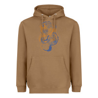 Toasted Coconut blue and orange dragon Heavyweight Hoodie - RanaPortraitStore