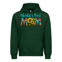 Forest Green world's best mom sunflower Urban Hoodie - Artiststas