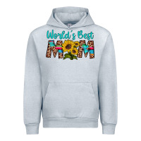 Heather Grey world's best mom sunflower Urban Hoodie - Artiststas