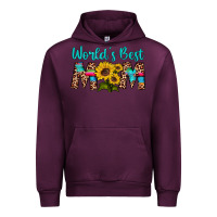Mauve Wine world's best mom sunflower Urban Hoodie - Artiststas