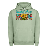 Pigment Oil Green world's best mom sunflower Urban Hoodie - Artiststas