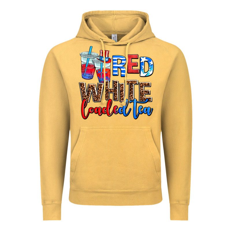 Red White Loaded Tea Vintage Hoodie by AdoDesignShop | Teevron