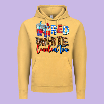 Red White Loaded Tea Vintage Hoodie Designed By Adodesignshop