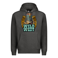 Charcoal Heather wild west Premium Hoodie - JahusDesignShop