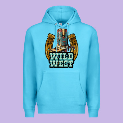 Wild West Premium Hoodie Designed By Jahusdesignshop