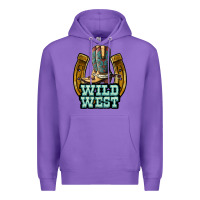 Purple wild west Premium Hoodie - JahusDesignShop