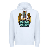 White wild west Premium Hoodie - JahusDesignShop