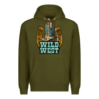 Army Green wild west Premium Hoodie - JahusDesignShop