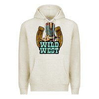 Oatmeal Heather wild west Premium Hoodie - JahusDesignShop