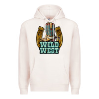 Pale Pink wild west Premium Hoodie - JahusDesignShop