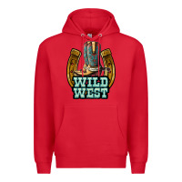 Red wild west Premium Hoodie - JahusDesignShop